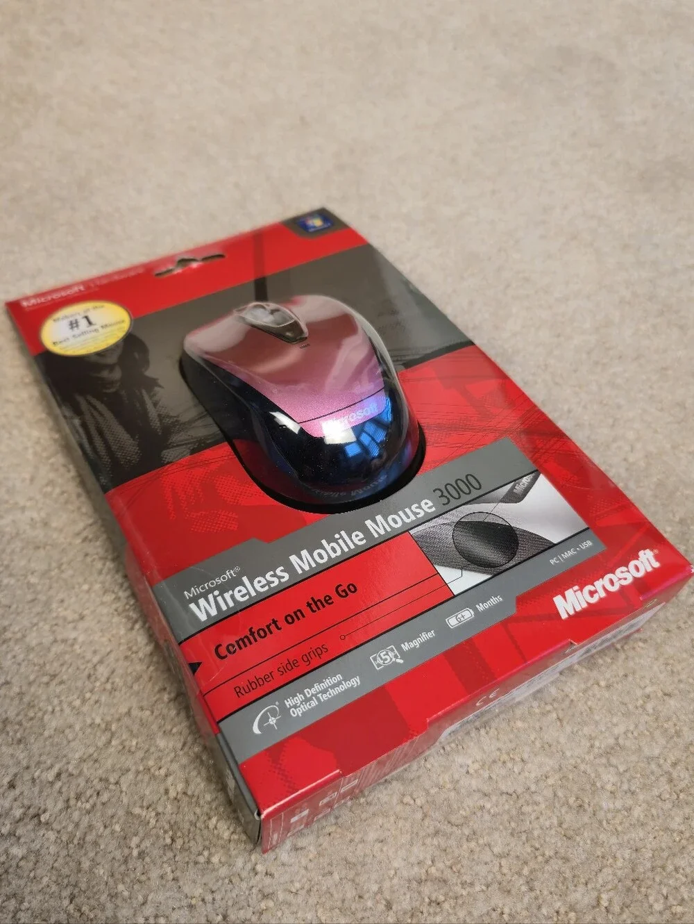 Microsoft Wireless Mobile Mouse 3000 - Pink (1350-1051)